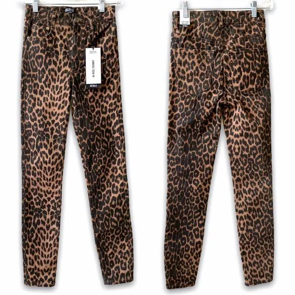 ZARA Leopard Print High Rise Skinny Jeans - Picture 3 of 11
